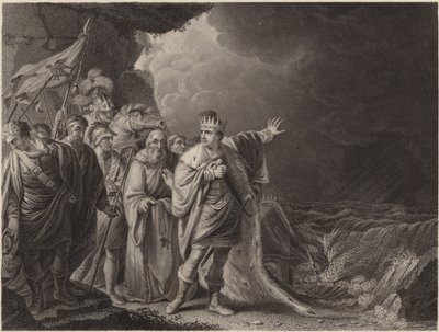 Canute réprimandant ses courtisans - Robert Edge Pine